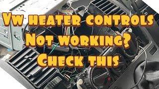 VW T5 Transporter Heater blower dial not working? You need to Check this out!