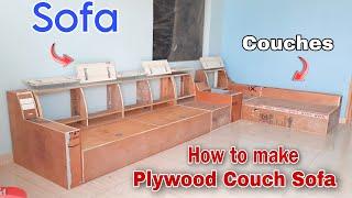 How to make Couch sofa at home in 2 days|plywood sofa|sofa design | woodworking |DIY a home sofa