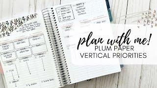 PLAN WITH ME! Plum Paper Vertical Priorities