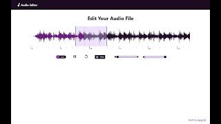 Audio visualiser and editor | demo | React.js and Wavesurfer.js