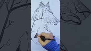 Moonlight wolf  || How to draw a moonlight wolf