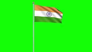 India Flag #1   4K Green screen FREE high quality effects