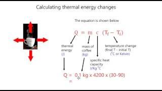 Calculating thermal energy changes Q=mcdT