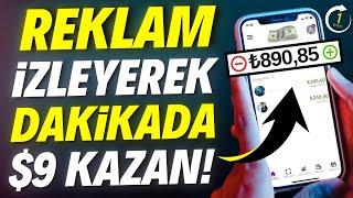 1 DAKİKADA REKLAM İZLEYEREK $9 PARA KAZAN! (SINIR YOK) - İnternetten Para Kazanma Yolları