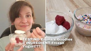 Testing 1 Minute Frozen Yogurt | FroYo ICE CREAM | Emma's Goodies Recipe