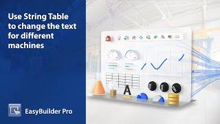 Weintek EasyBuilder Pro tutorial - 71. Use String Table to change the text for different machines