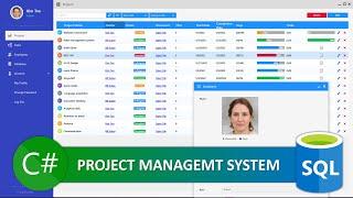 C# WinForms - Modern Complete Project Management System - MySQL, SQL Server & Postgres