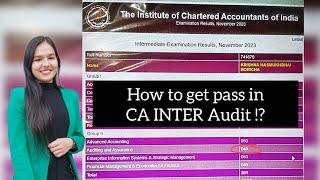 How to get pass in CA Inter Audit ? ll last moment strategy ll #cainter #icai #examstrategy #audit