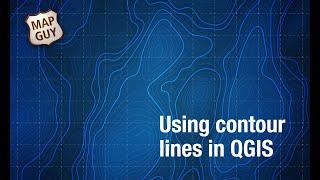Using contour lines in QGIS