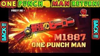 M1887  ONE PUNCH  MAN GUN SKIN RETURN CONFIRM DATE || ONE PUNCH MAN GUN SKIN 2022