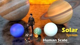 Solar System Size Comparison on a human Scale