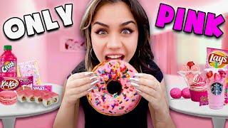 I Only Ate PINK FOOD for 24 HOURS