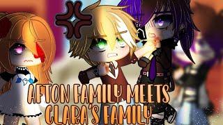 Afton family meets Clara's family (Mrs Afton)| Fnaf | ft Afton family & Me | Gacha Club