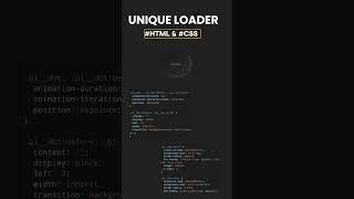 Loader Animation using HTML &  CSS #coding#programmer #css #python#web#coder#tutorial#code#developer