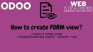 How to create form view in #Odoo | Odoo view tutorial