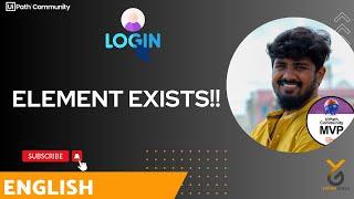 UiPath | Element Exists - UiPath Activities | Login Webpage Demo | English