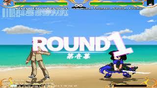 Winmugen: Nanaya ExC vRe3.0beta (1p, A.I. level 11) vs. Wind Thunder Sword Youmu (3p)