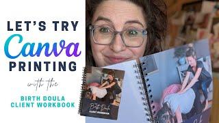 CANVA PRINTING for Your Doula Business! Client Welcome Packets, Workbooks, and Marketing Materials