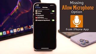 Can't Allow Access To Microphone on iPhone Apps (Solved)