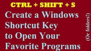 Windows 8: Make a keyboard shortcut