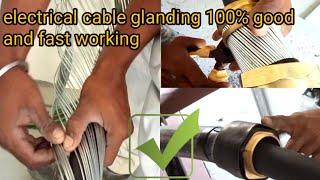 electrical cable glanding 100% good  #tmtechnical  #electricalcable