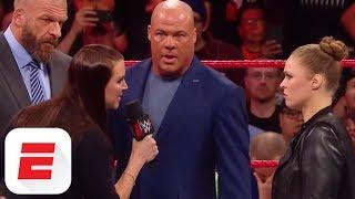 Ronda Rousey and Stephanie McMahon go face-to-face in the WWE ring | ESPN