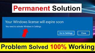 Your Windows license will expire soon | Problem Solved on windows 10 (2021)