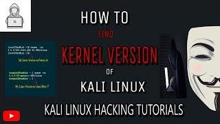 How to find a Kernel version in kali linux