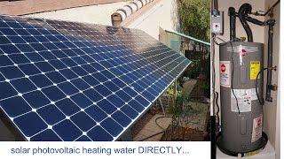 DIY 1.3kw Solar Panels PV to heat water directly, solar pv electric water heater