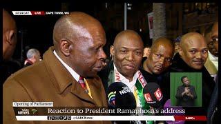 Opening of Parliament | Political parties' reactions to Pres. Ramaphosa's Address