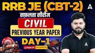 RRB JE 2024 | RRB JE CBT 2 Civil Engineering Previous Year Question Paper #1 | By Rajat Sir