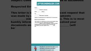 Confirmation Letter for Document Submission