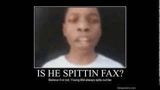 Is he spittin fax?