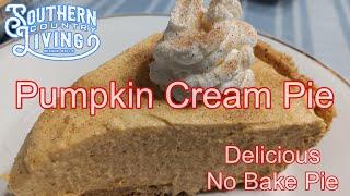 Pumpkin Cream Pie  --  Delicious No Bake Pie