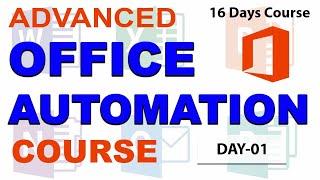 Office Automation Advanced Complete Course - Start Microsoft Word - 01