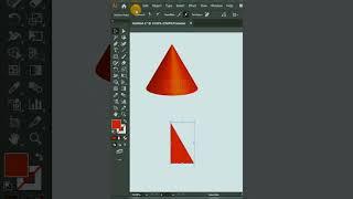 How to make 3D Cone in Adobe illustrator  #adobeillustrator