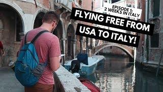 Fly Free from USA to Italy (29 Hour Trip) | Day 1 -  Two Weeks In Italy