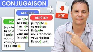 Conjugaison Française: Présent de l'indicatif. Verbes du 1er Groupe. Exercice + PDF