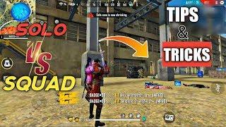 How to handle full Squad Alone | Solo vs Squad Free Fire