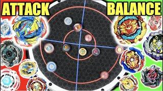 ALL ATTACK BEYBLADES vs ALL BALANCE BEYBLADES