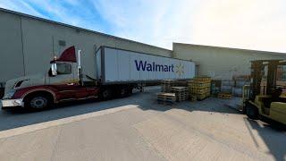 Picking up used packaging materials of 3 different walmart's, dropping full trailer on UPS. ATS 1.43