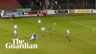 'The best own goal I've ever seen': 30-yard lob over own keeper by Coleraine midfielder