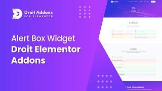 Alert Box Widget | Droit Addons for Elementor