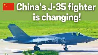 China's J-35 fighter is changing! Mass-production prototype has these few things totally revamped