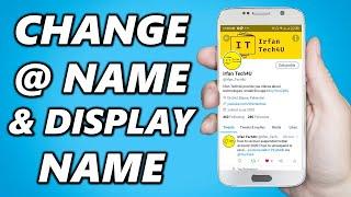 How to change twitter Display name and @ Handle 2020 | Easy method | by irfan tech4u | 2020