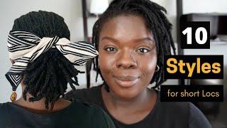 How To: 10 easy styles for short/medium locs