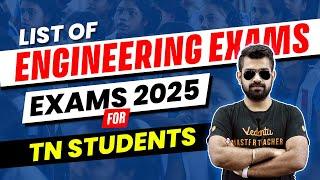 List of Engineering Exams 2025 for TN Students Shimon Sir