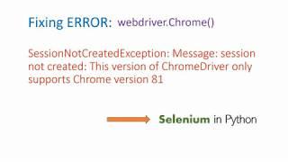 ERROR: This version of ChromeDriver only supports Chrome version 83 (Solved) [for Python]