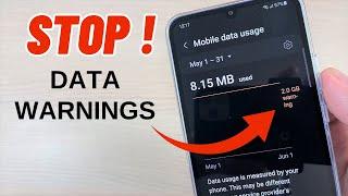 How to Remove DATA WARNING Notifications on Samsung Galaxy Phones
