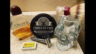 Veterans Day Shave- Start Razor & Feather Blade, Chiseled Face Midnight Stag Soap.